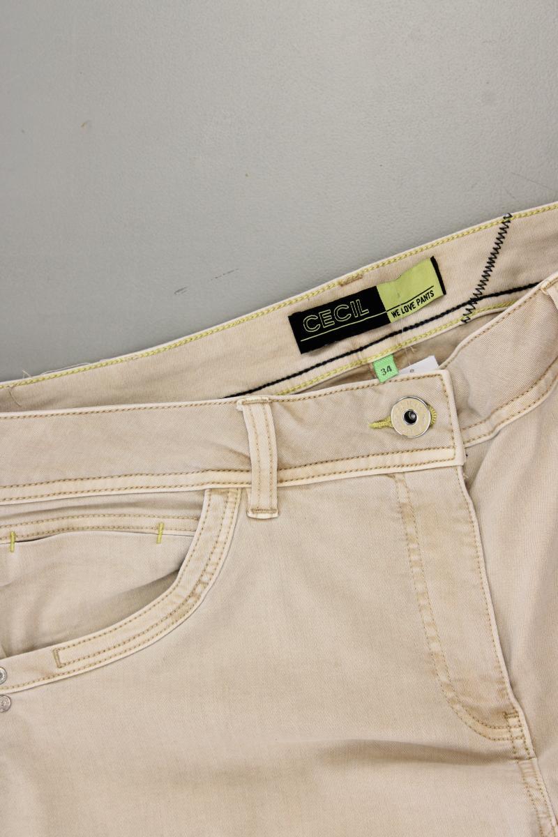 Cecil Regular Jeans Gr. W34/L26 neuwertig creme aus Baumwolle