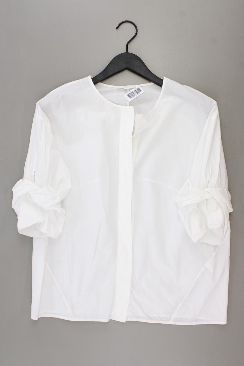 Cos Classic Bluse Gr. 38 3/4 Ärmel weiß aus Baumwolle