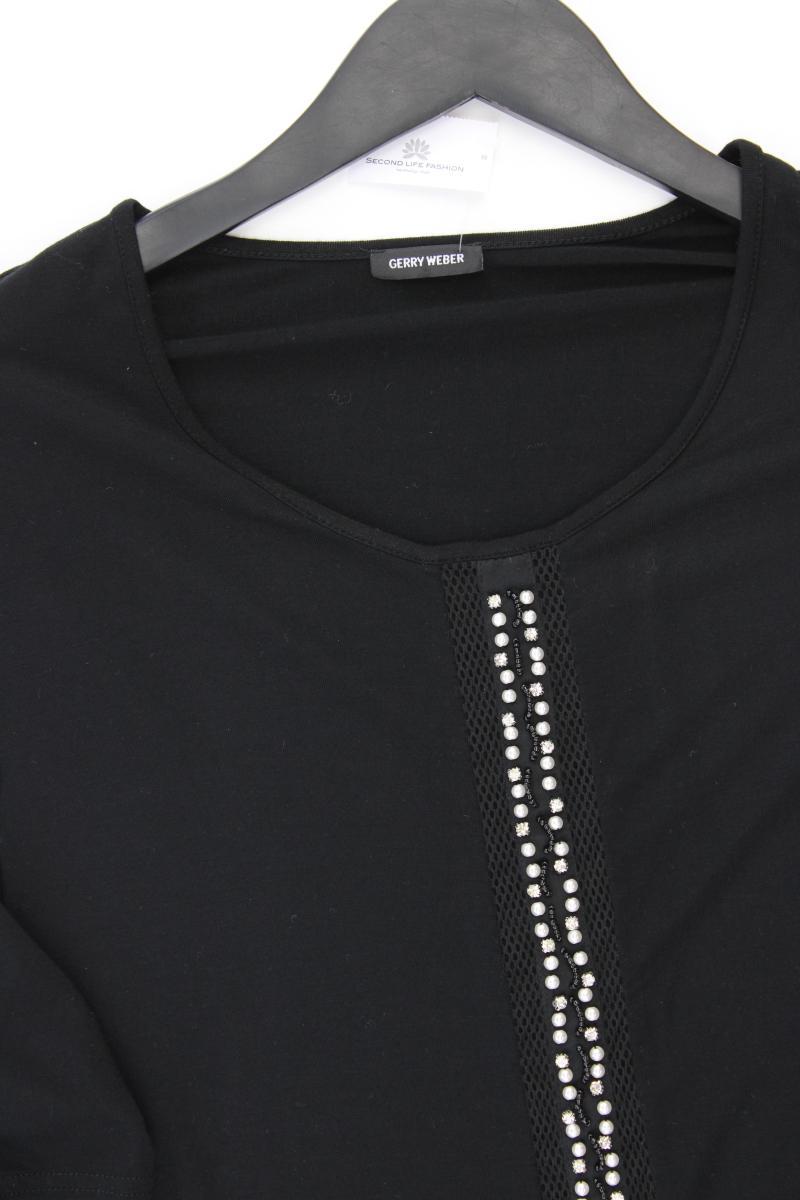 Gerry Weber T-Shirt Gr. 42 Kurzarm schwarz