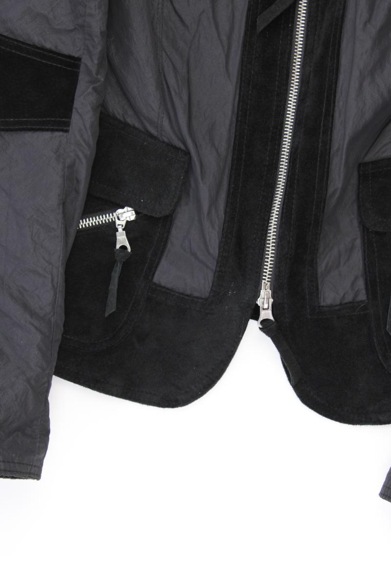 Biba Jacke mit Lederstreifen Gr. 38 schwarz