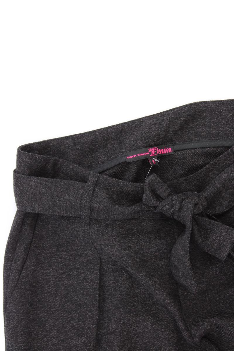 Tom Tailor (Denim) Stoffhose Gr. S mit Gürtel grau aus Polyester