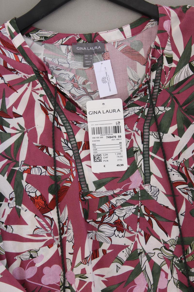 Gina Laura Classic Bluse Gr. 40 mit Blumenmuster neu mit Etikett 3/4 Ärmel