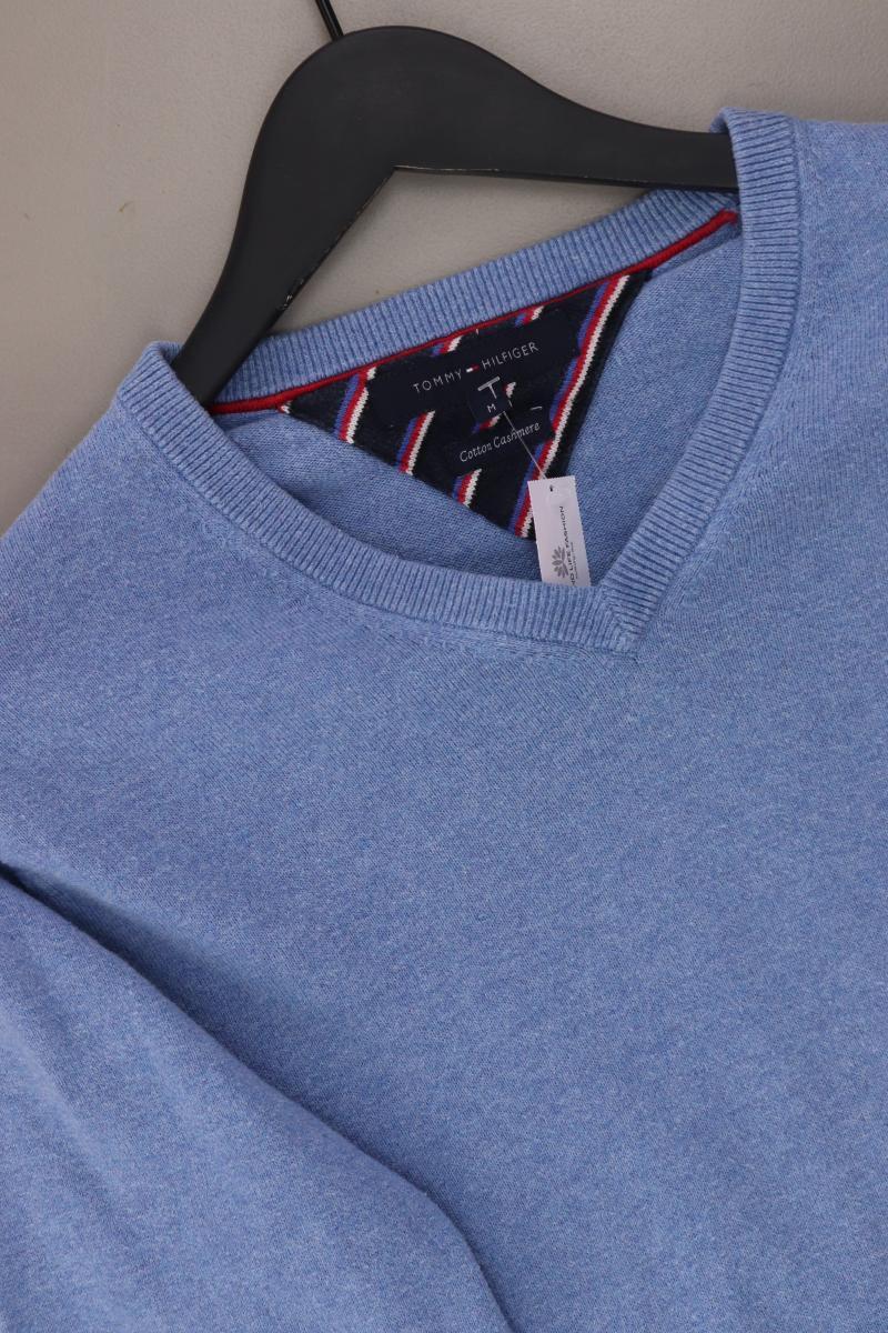 Tommy Hilfiger Feinstrickpullover für Herren Gr. M blau aus Baumwolle