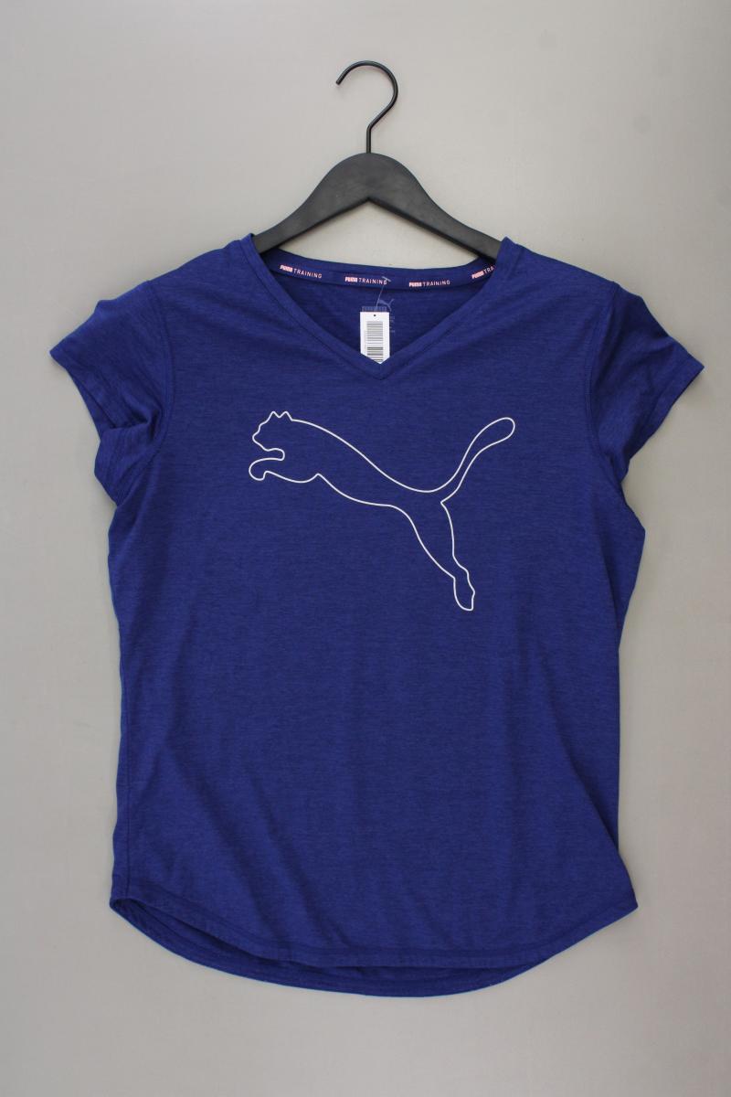 Puma Shirt mit V-Ausschnitt Gr. XL Kurzarm blau