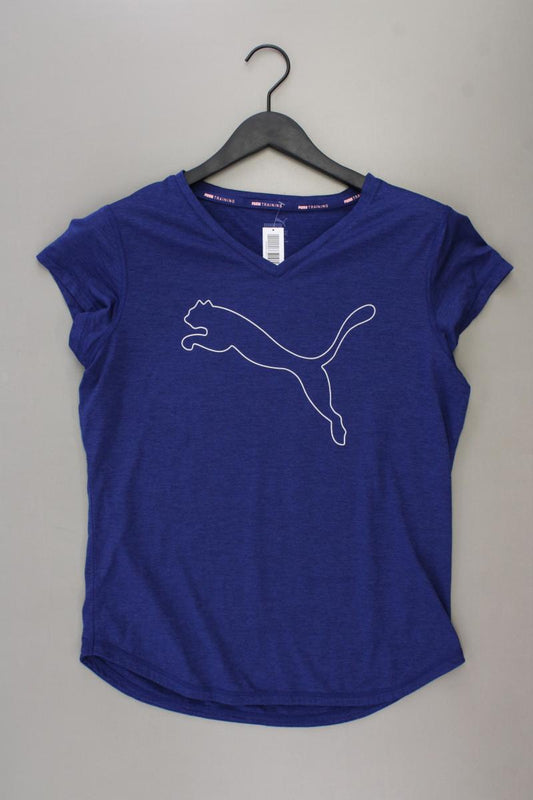 Puma Shirt mit V-Ausschnitt Gr. XL Kurzarm blau