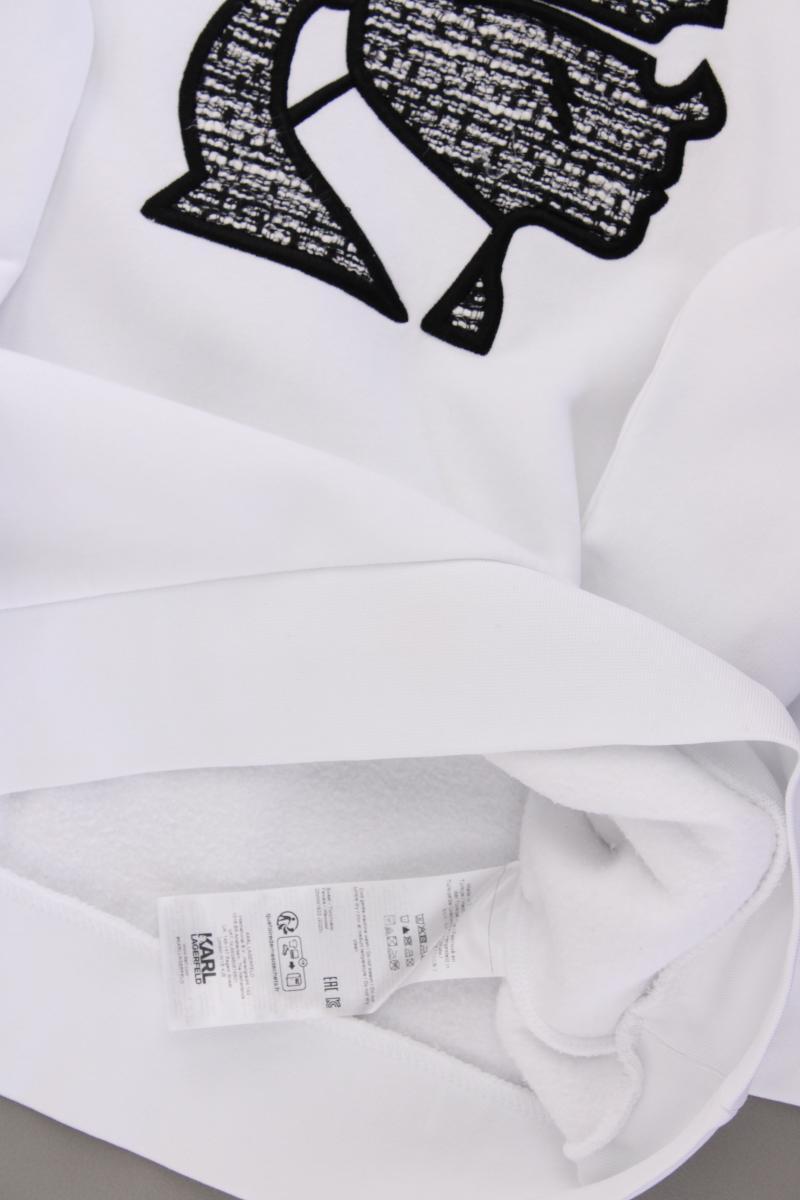 Karl Lagerfeld Langarmpullover Gr. L weiß aus Baumwolle
