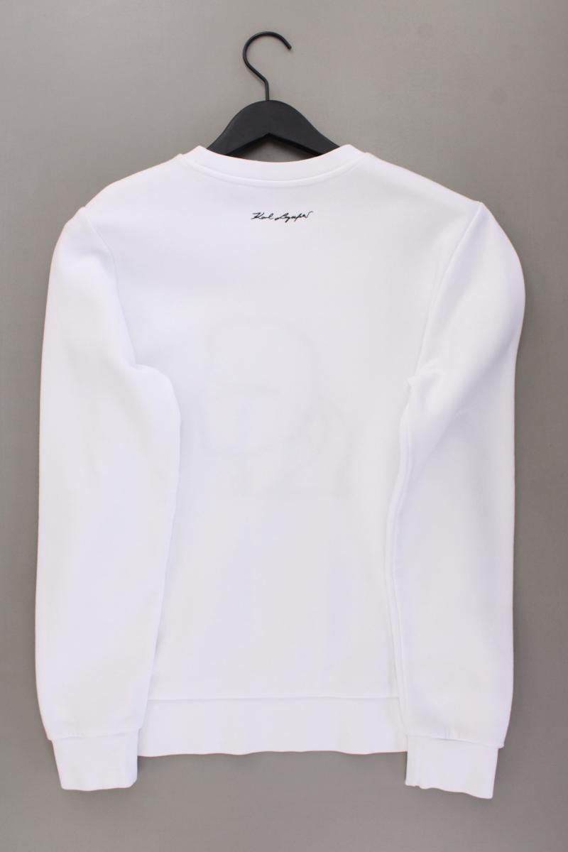 Karl Lagerfeld Langarmpullover Gr. L weiß aus Baumwolle