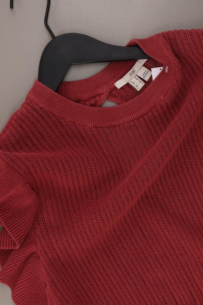 edc by Esprit Strickshirt Gr. XS Kurzarm rot