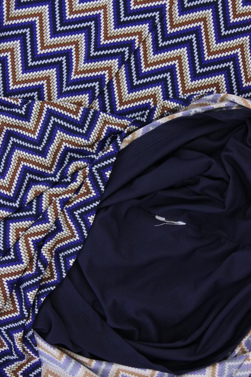 Esprit Midikleid Gr. 38 geometrisches Muster neuwertig Ärmellos blau