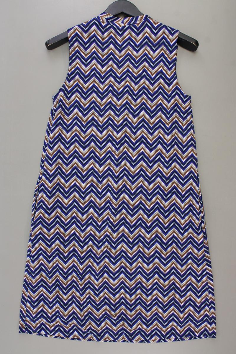 Esprit Midikleid Gr. 38 geometrisches Muster neuwertig Ärmellos blau