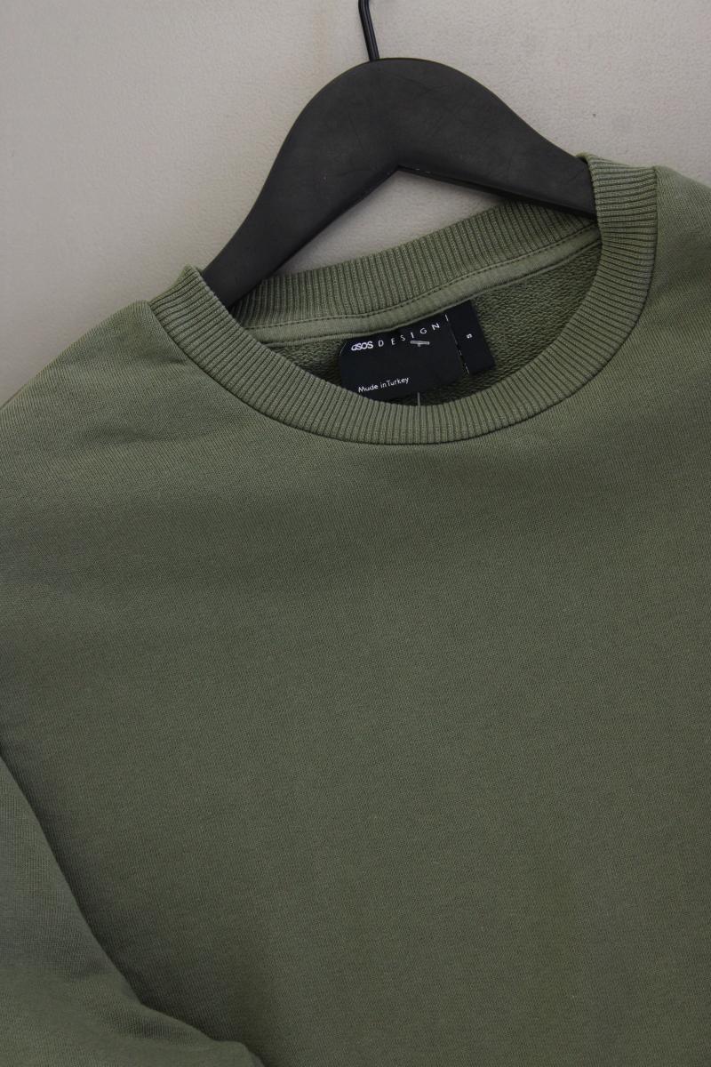 Asos Langarmpullover für Herren Gr. S olivgrün aus Baumwolle