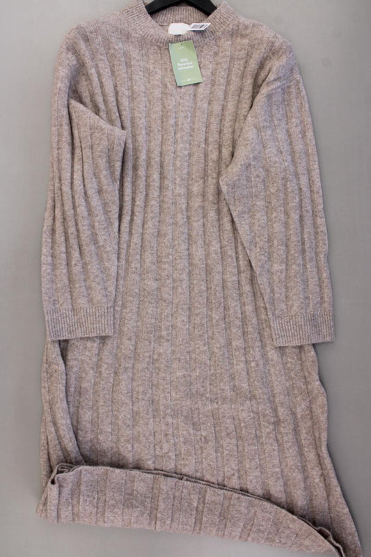 H&M Strickkleid Gr. M neu mit Etikett Langarm braun aus Polyester