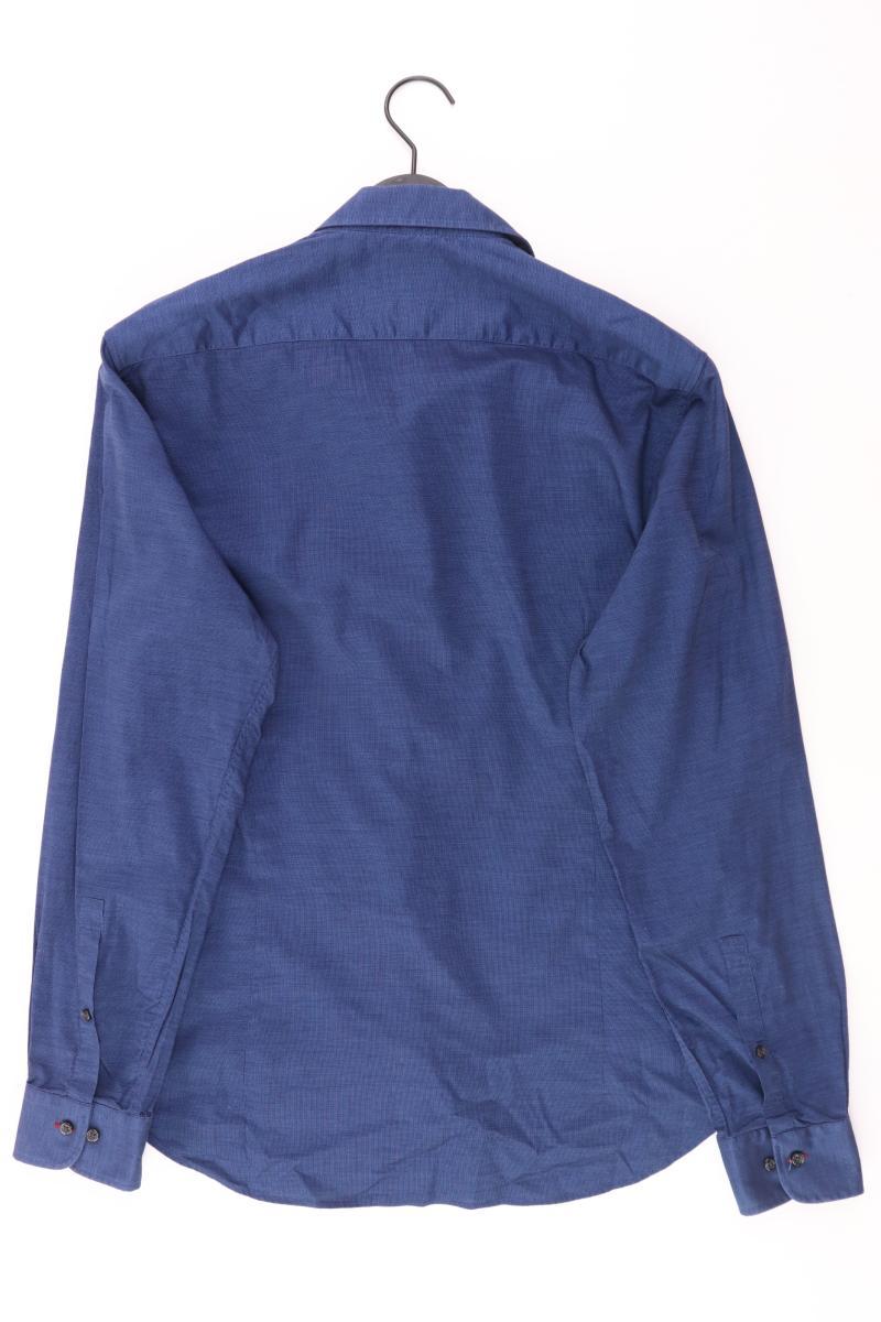 PAUL HUNTER Langarmhemd für Herren Gr. Hemdgröße 41/42 blau aus Baumwolle