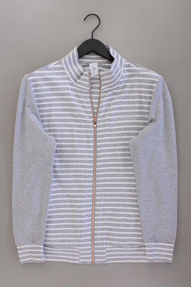 PALMERS Classic Cardigan Gr. 44/46 gestreift Langarm grau aus Baumwolle