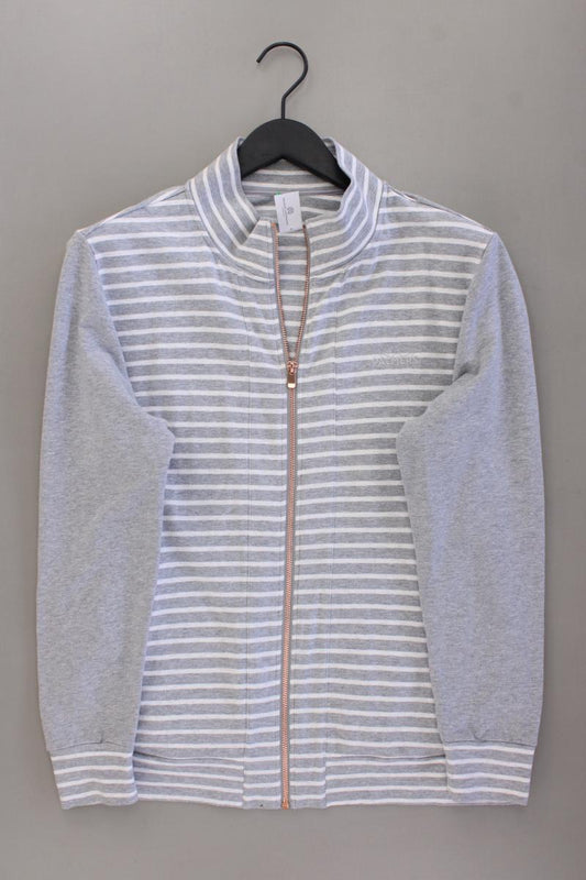 PALMERS Classic Cardigan Gr. 44/46 gestreift Langarm grau aus Baumwolle