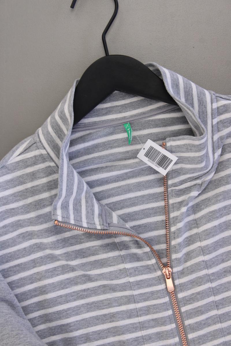 PALMERS Classic Cardigan Gr. 44/46 gestreift Langarm grau aus Baumwolle