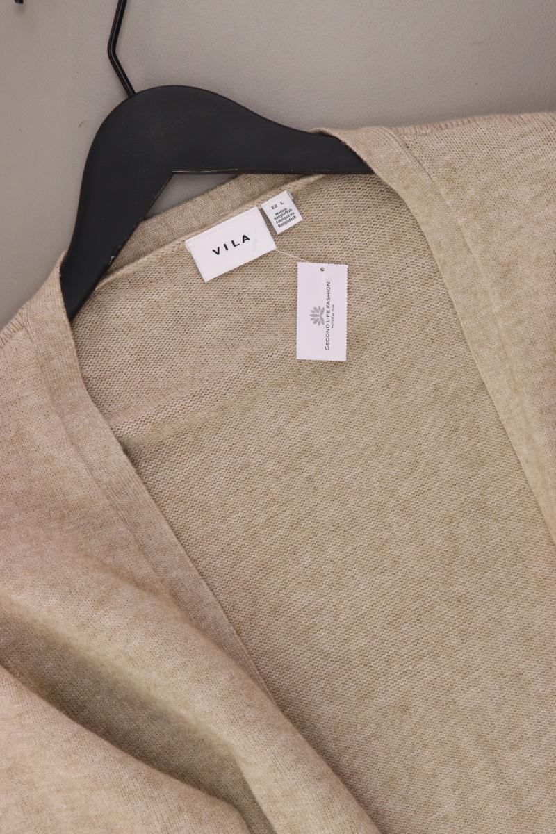 Vila Strickjacke Gr. L Langarm creme aus Viskose