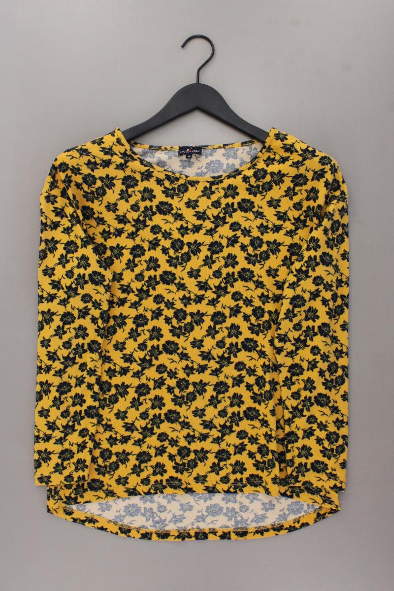 Via Cortesa Longsleeve-Shirt Gr. 36 mit Blumenmuster Langarm gelb aus Polyester