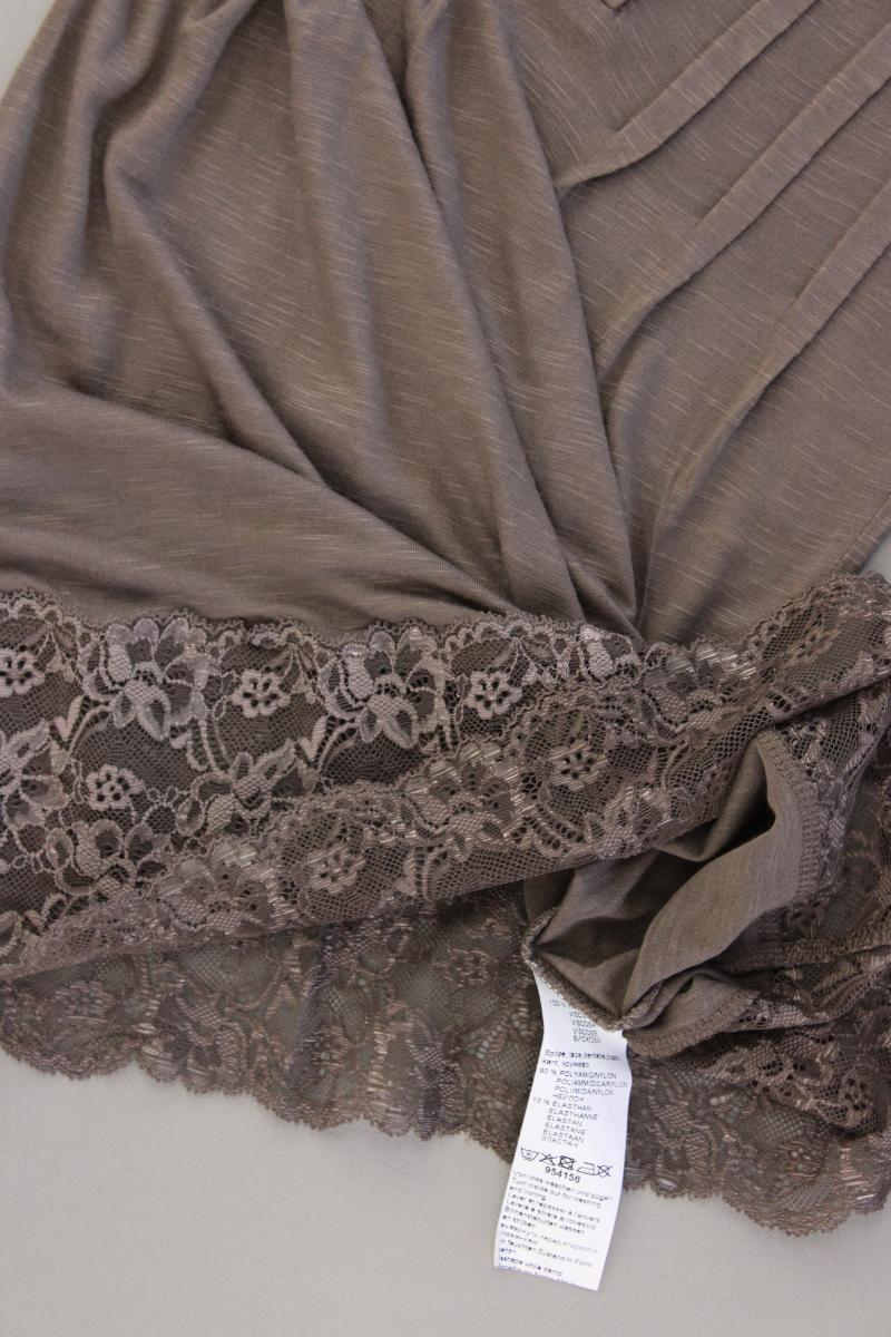 Linea Tesini Longshirt Gr. 34 Kurzarm braun aus Viskose