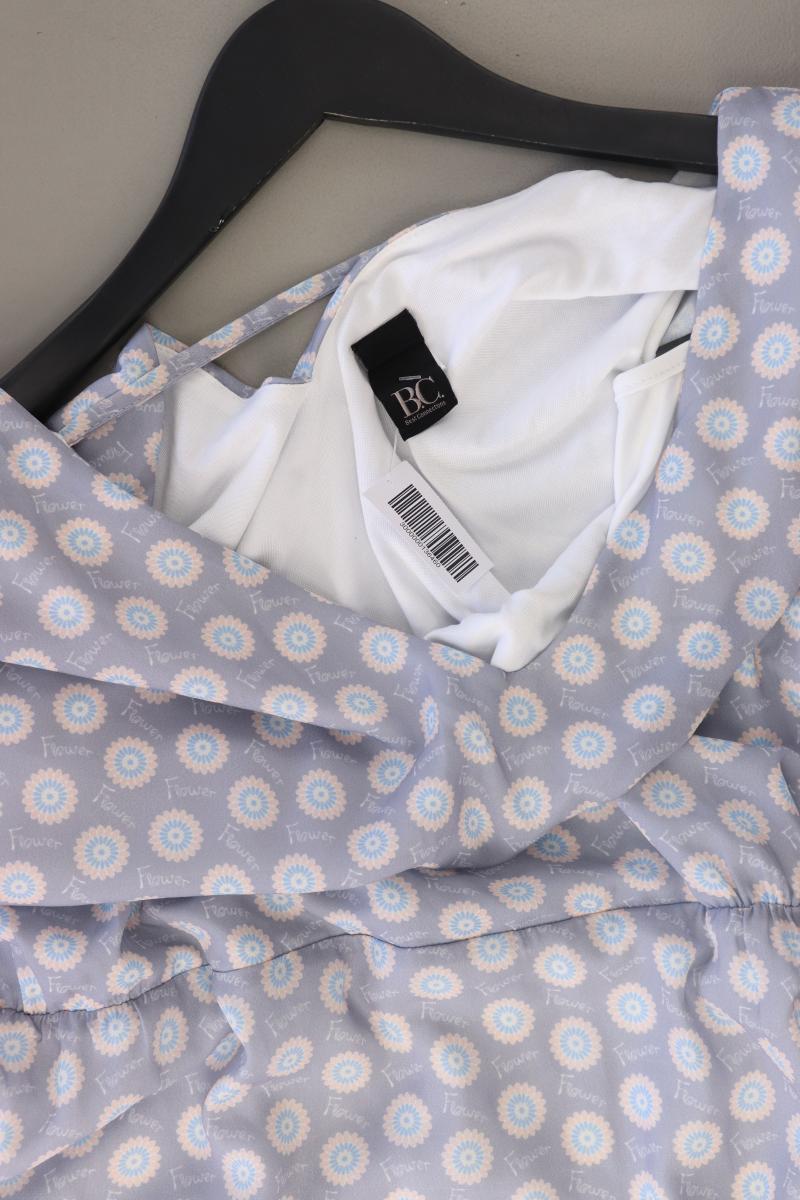 BC Best Connections Chiffonkleid Gr. 44 mit Blumenmuster Kurzarm grau