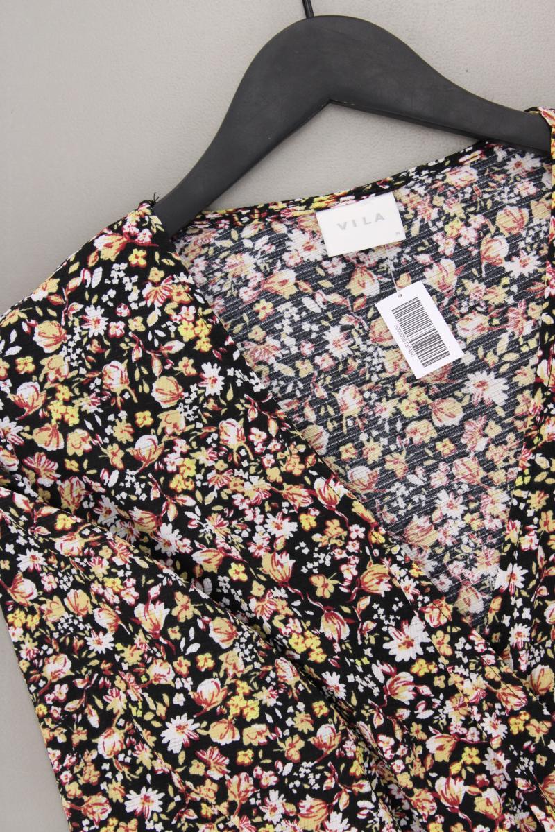 Vila Midikleid Gr. M mit Blumenmuster 3/4 Ärmel mehrfarbig aus Polyester