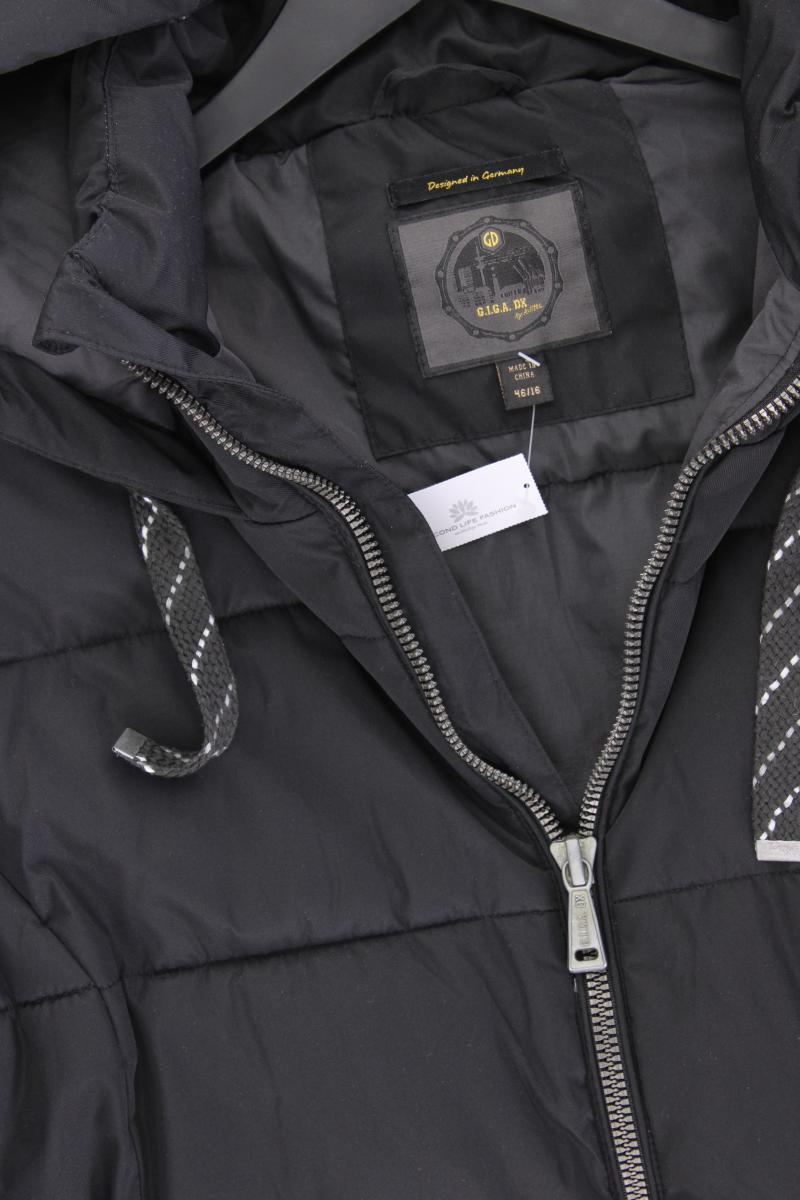 GIGA DX Wintermantel Gr. 46 neuwertig schwarz aus Polyester