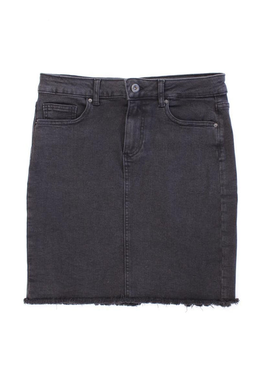 Pieces Jeansrock Gr. M grau aus Baumwolle