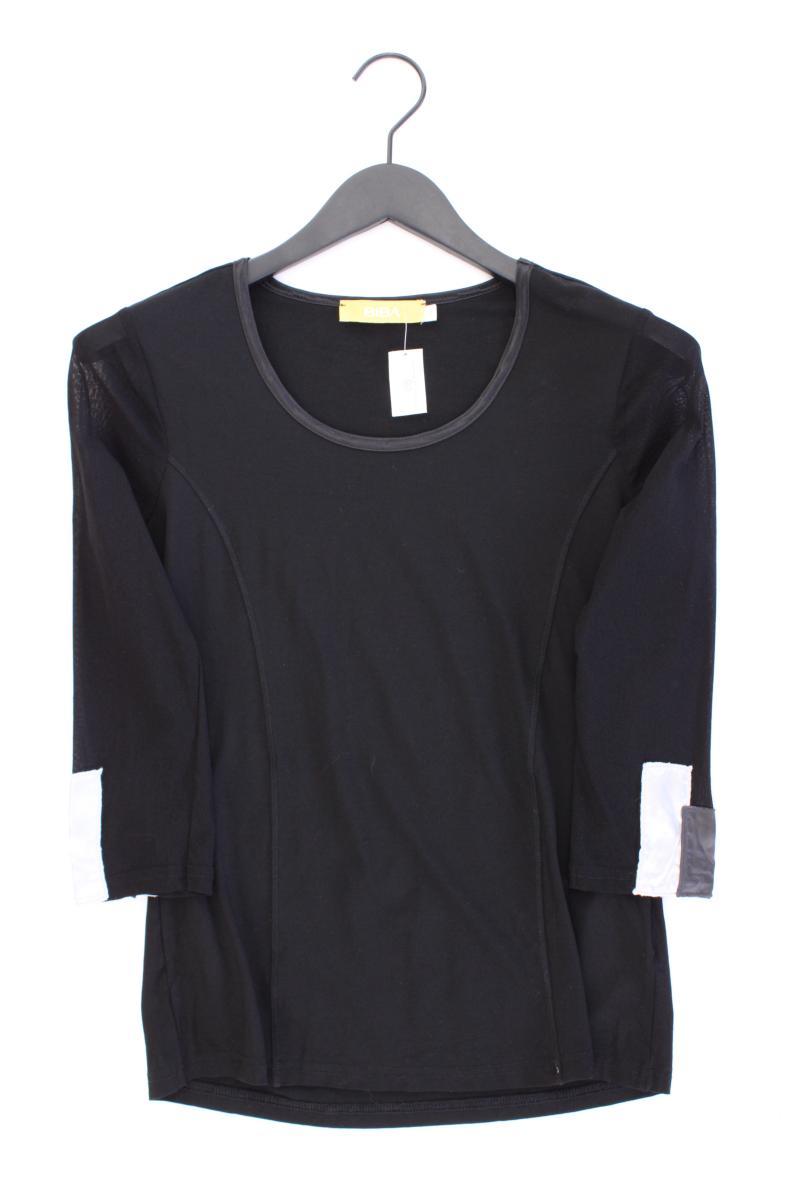 Biba Slim Shirt Gr. M 3/4 Ärmel schwarz aus Baumwolle