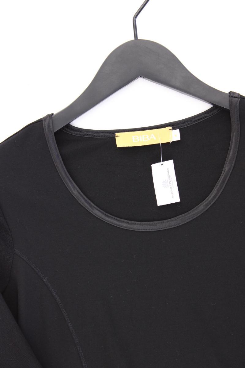Biba Slim Shirt Gr. M 3/4 Ärmel schwarz aus Baumwolle
