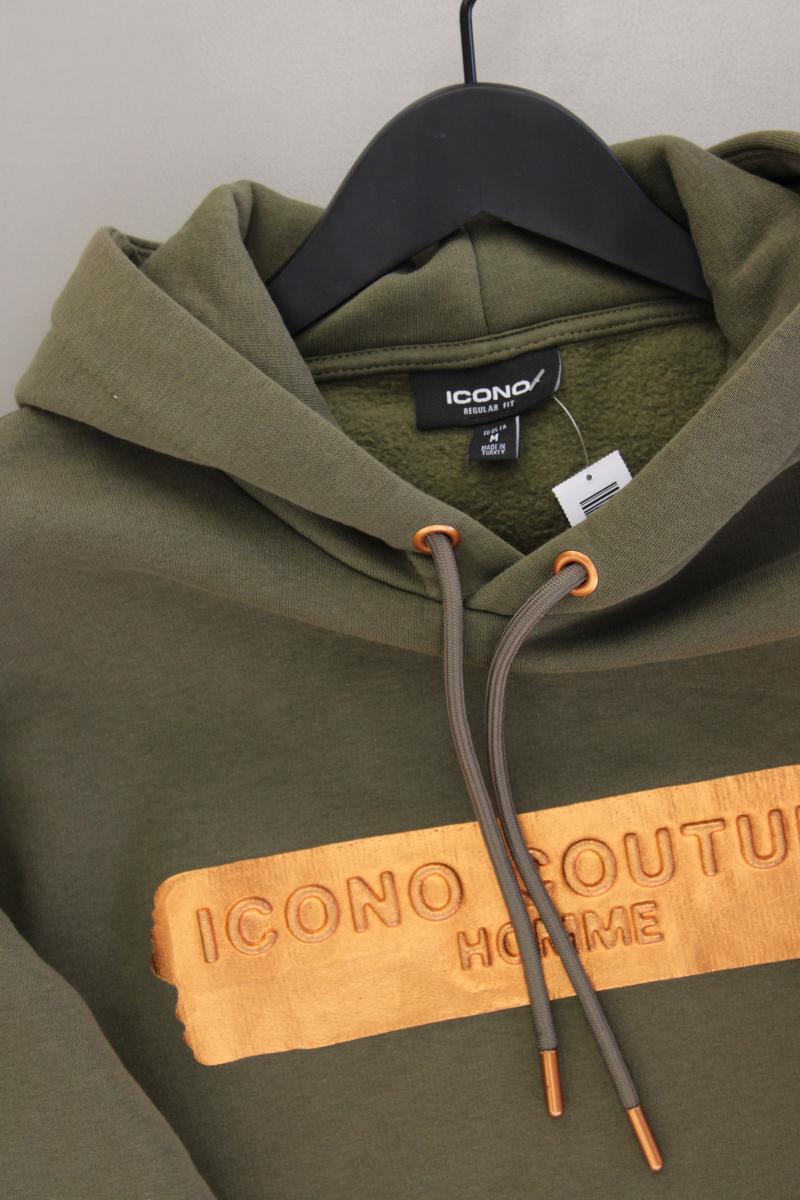 Icono Hoodie für Herren Gr. M neuwertig olivgrün aus Baumwolle