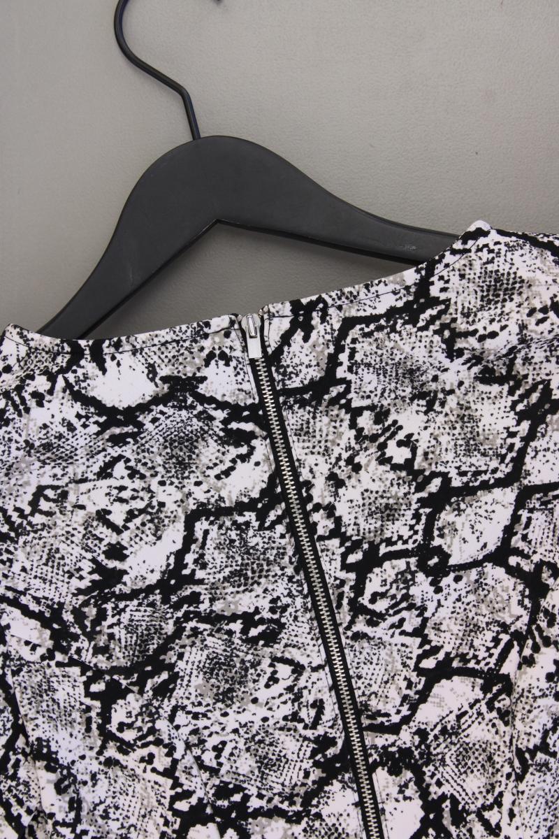 EXPRESS Kurzarmkleid Gr. XS mit Tierdruck neuwertig grau aus Polyester