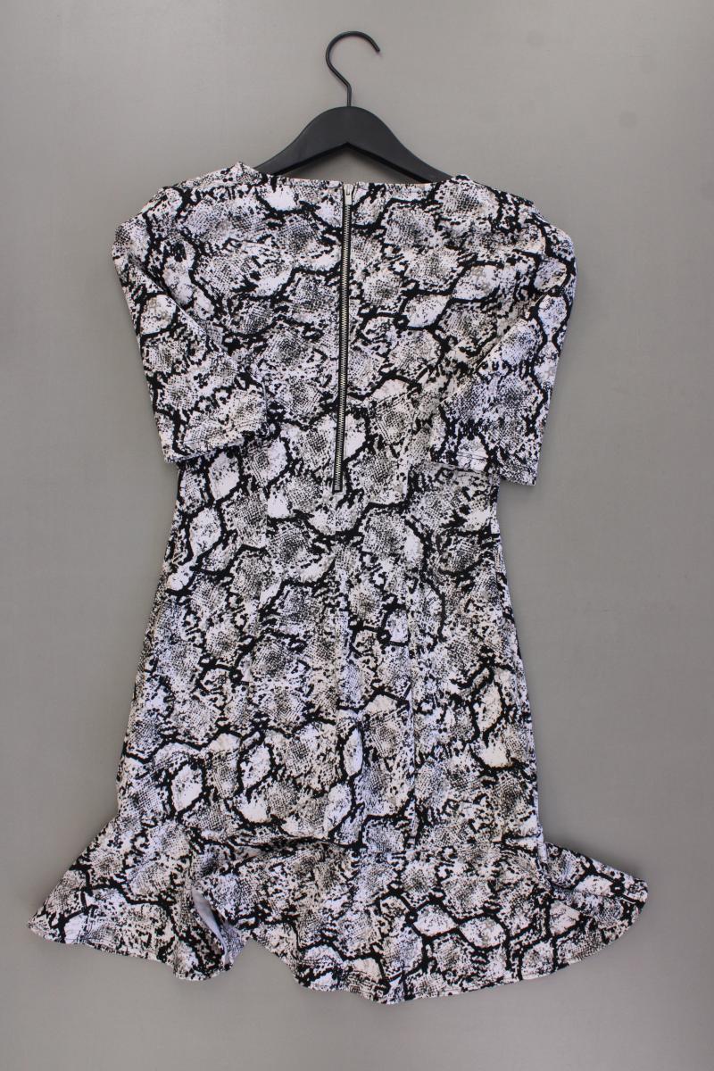 EXPRESS Kurzarmkleid Gr. XS mit Tierdruck neuwertig grau aus Polyester