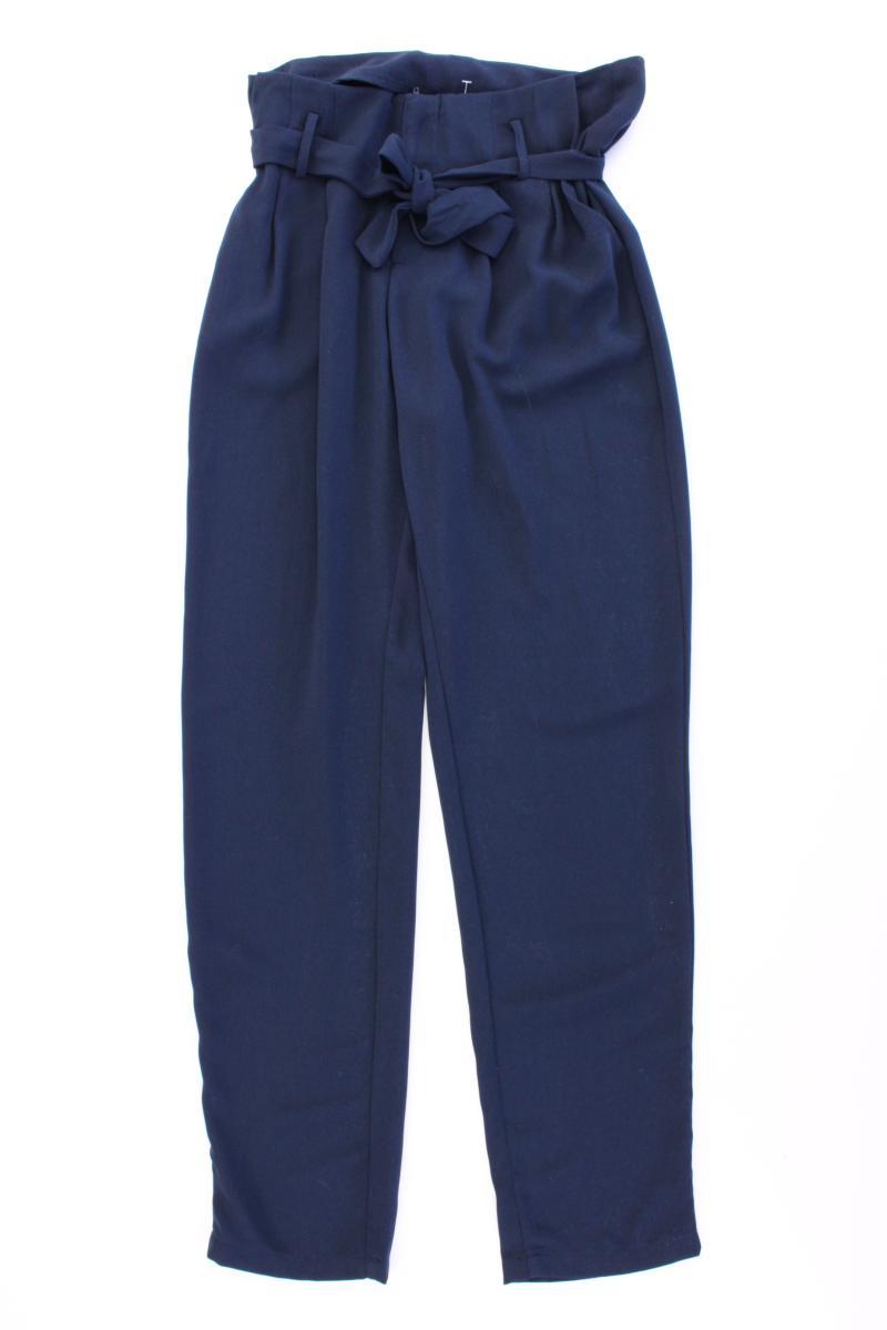 MARK ADAM Paperbag Hose Gr. 36 mit Gürtel blau aus Polyester