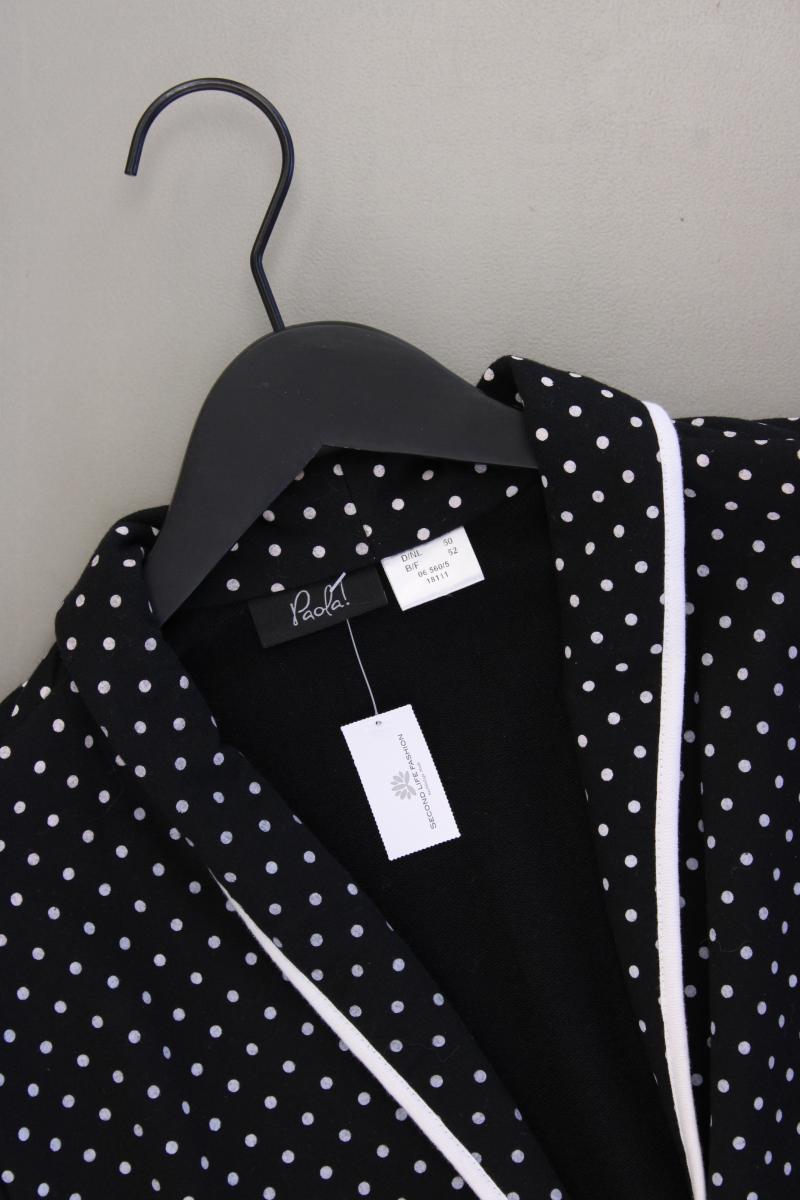 Paola Longblazer Gr. 50 gepunktet schwarz aus Baumwolle