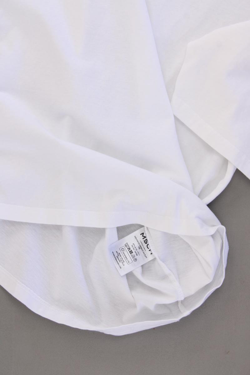 MSCH Copenhagen T-Shirt Gr. S/M Kurzarm weiß aus Baumwolle