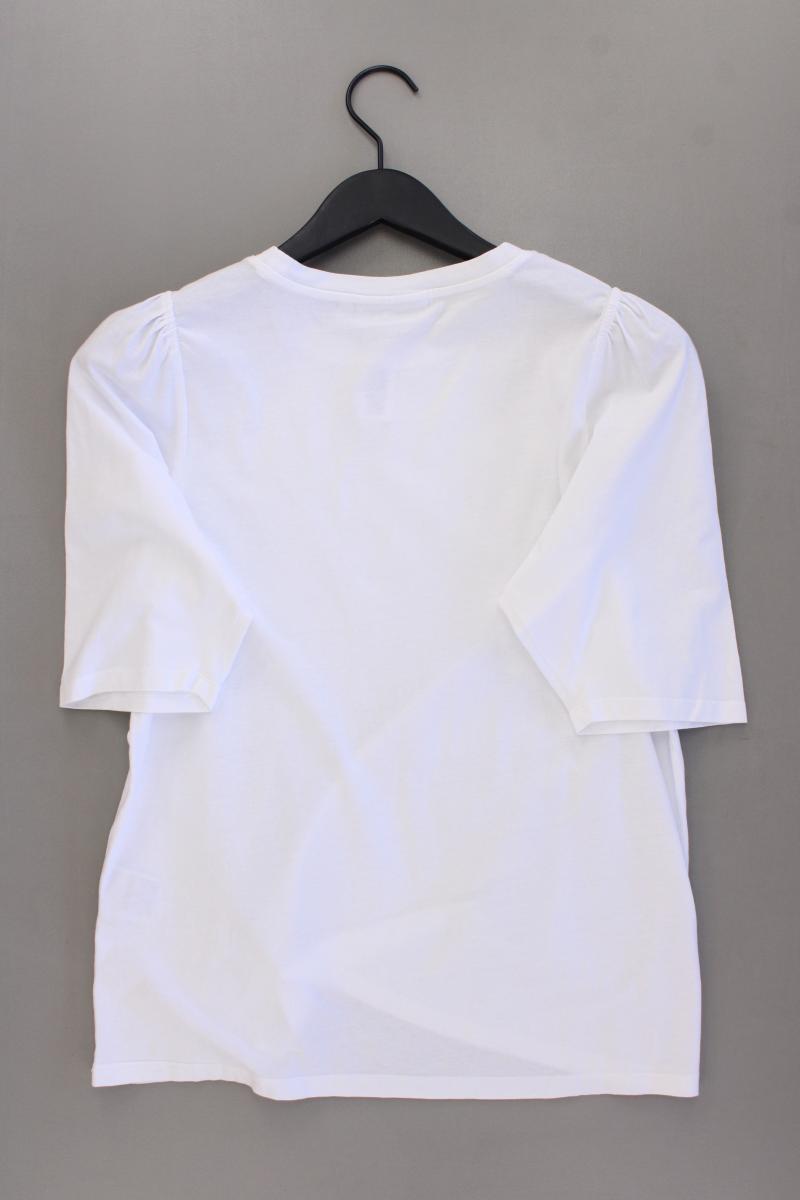 MSCH Copenhagen T-Shirt Gr. S/M Kurzarm weiß aus Baumwolle