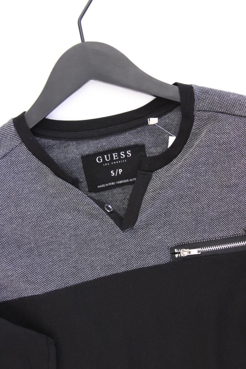 Guess Longsleeve-Shirt für Herren Gr. S Langarm schwarz