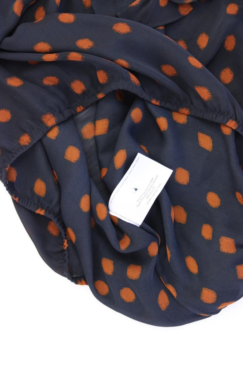 Esprit Langarmbluse Gr. 38 gepunktet neuwertig blau aus Polyester