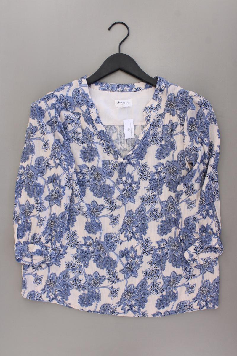 Maison 123 Paris Classic Bluse Gr. 36 mit Blumenmuster 3/4 Ärmel blau