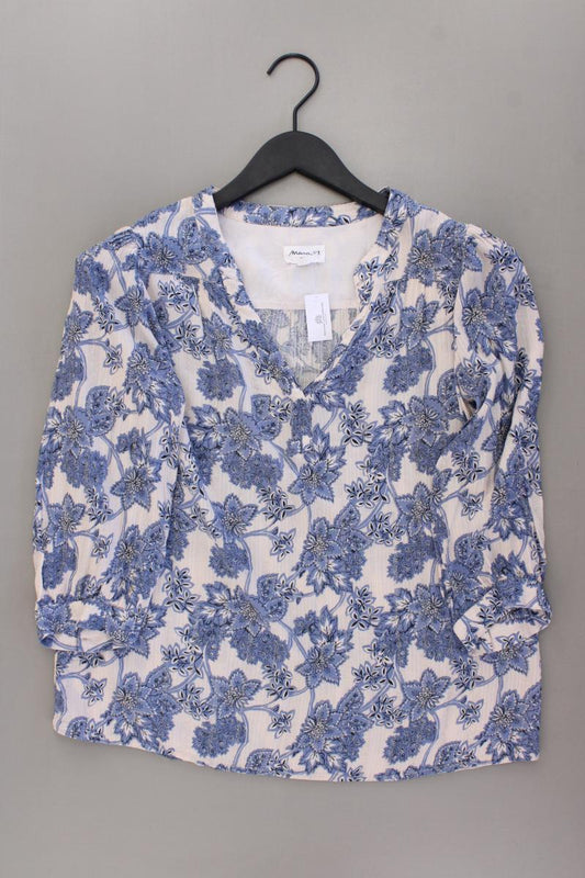 Maison 123 Paris Classic Bluse Gr. 36 mit Blumenmuster 3/4 Ärmel blau