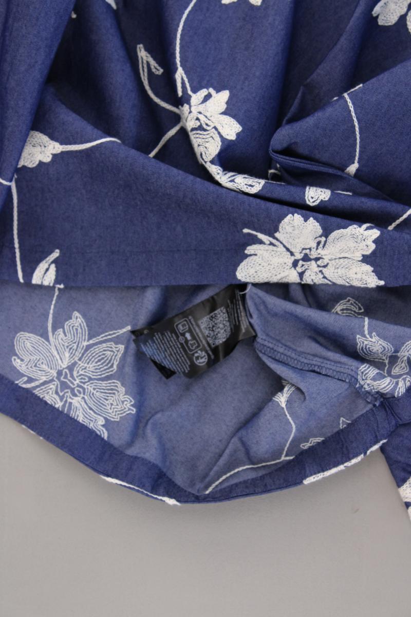 Studio Only Bluse Gr. M mit Blumenmuster neuwertig Langarm blau aus Polyamid
