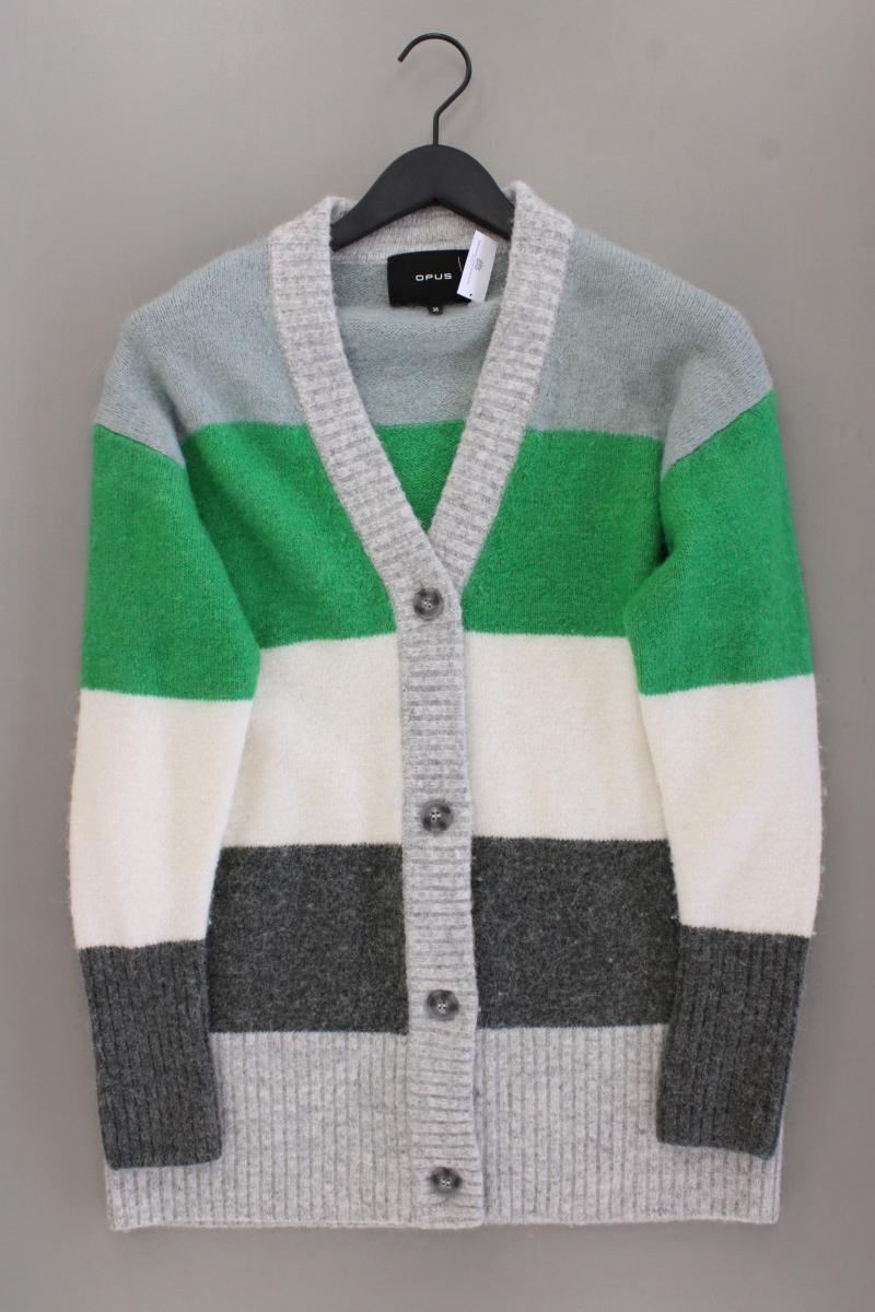 Opus Strickjacke Modell Damin Gr. 38 gestreift Langarm mehrfarbig aus Polyamid