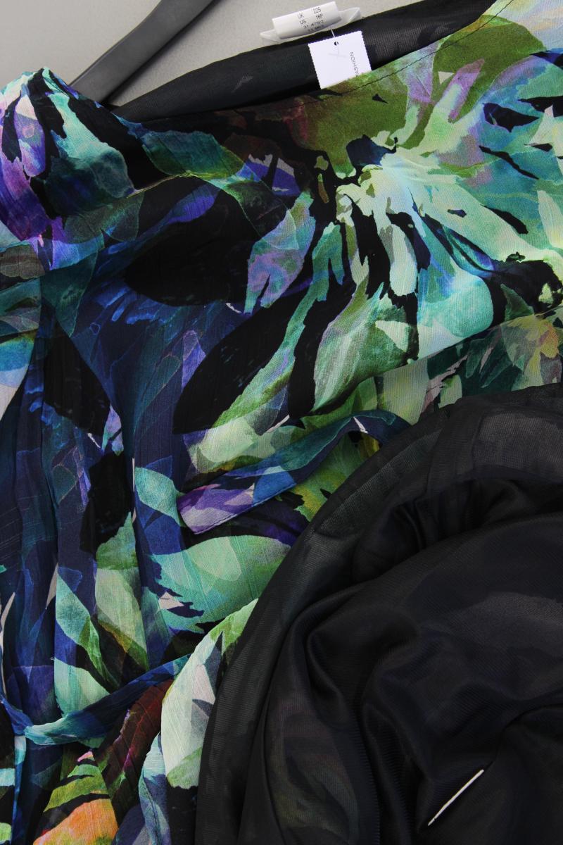 Mona Kurzarmkleid Gr. Kurzgröße 24 mit Blumenmuster mit Gürtel mehrfarbig