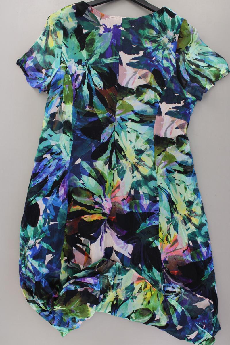 Mona Kurzarmkleid Gr. Kurzgröße 24 mit Blumenmuster mit Gürtel mehrfarbig
