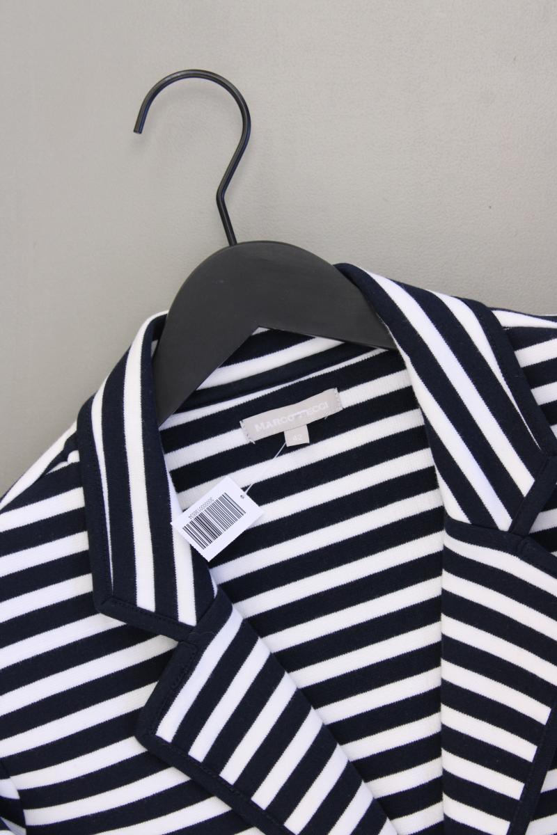 Marco Pecci Longblazer Gr. 42 gestreift blau aus Baumwolle