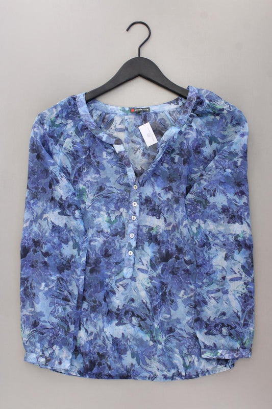 Street One Langarmbluse Gr. 38 mit Blumenmuster blau