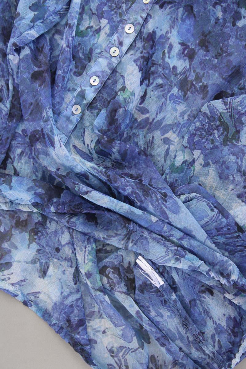 Street One Langarmbluse Gr. 38 mit Blumenmuster blau