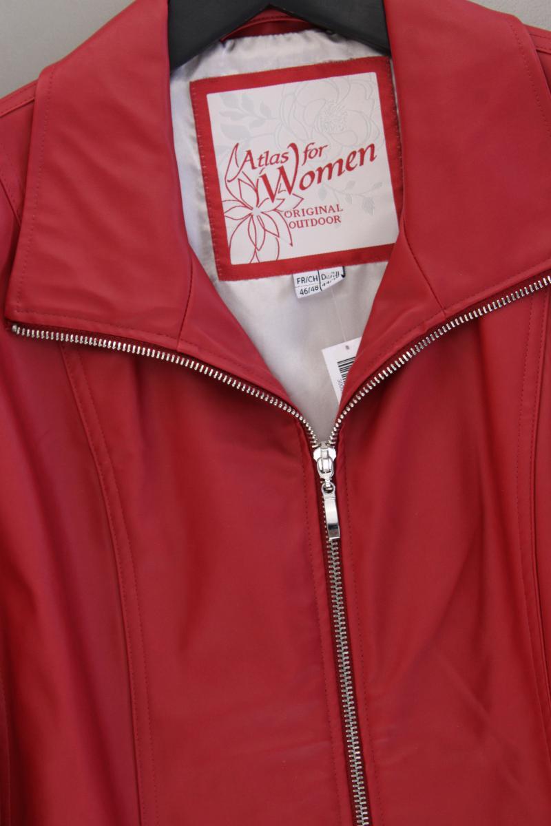 Atlas For Women Kunstlederjacke Gr. 44/46 neuwertig rot aus Polyurethan