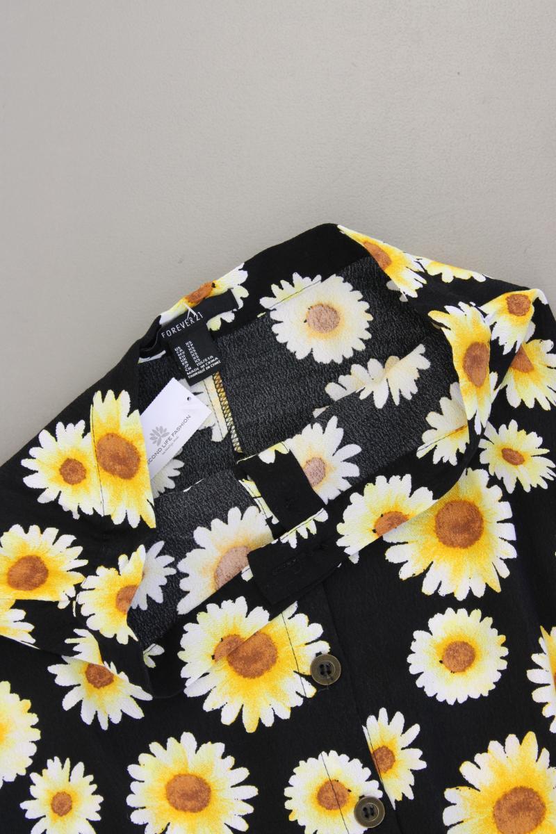 forever 21 Maxirock Gr. XS mit Blumenmuster schwarz aus Rayon