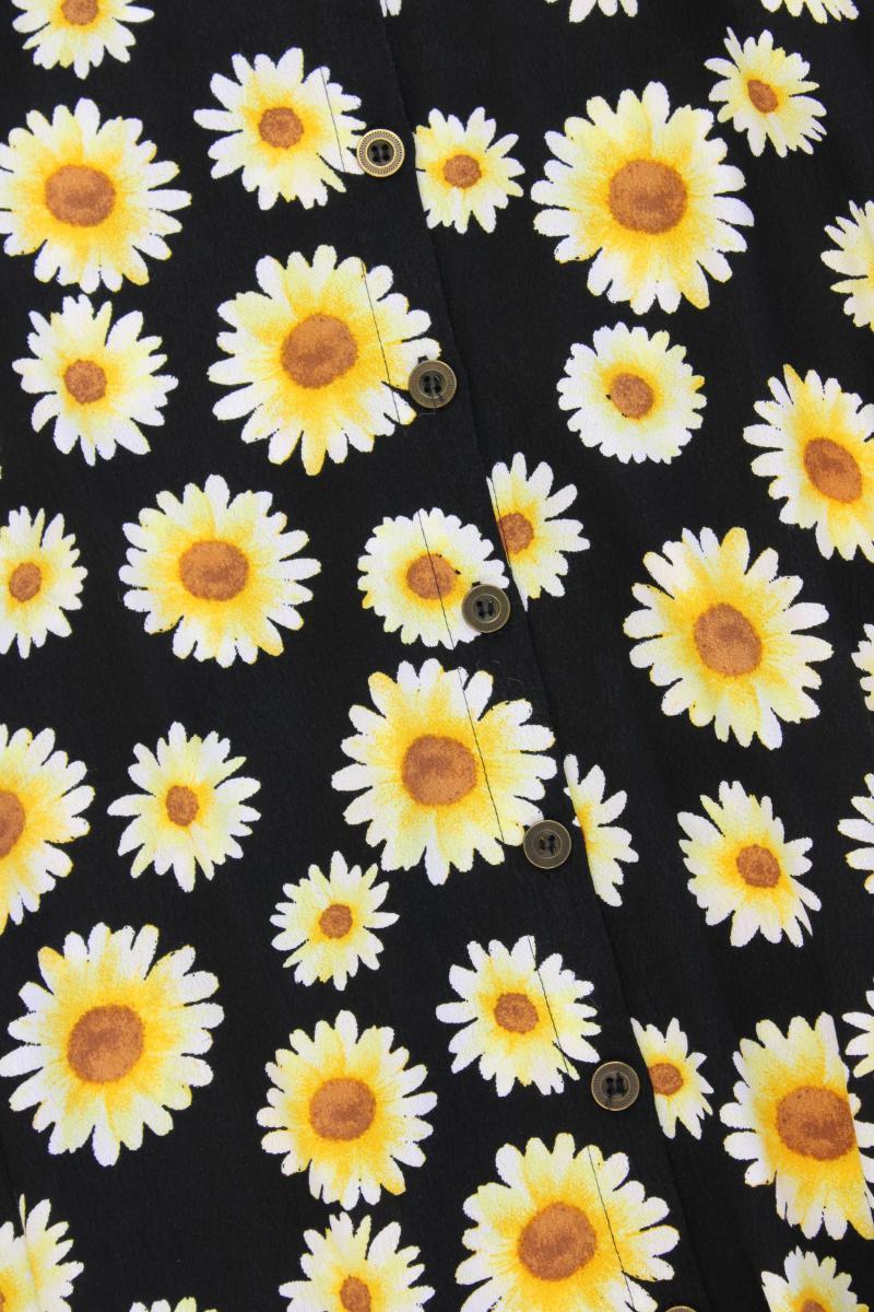 forever 21 Maxirock Gr. XS mit Blumenmuster schwarz aus Rayon